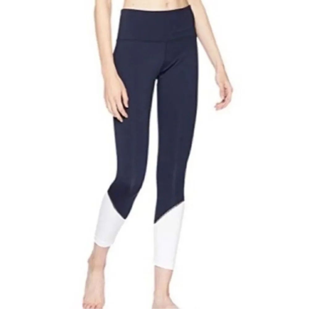 Kate Spade Workout Gym Yoga Navy Blue White Leggings ♠️ S